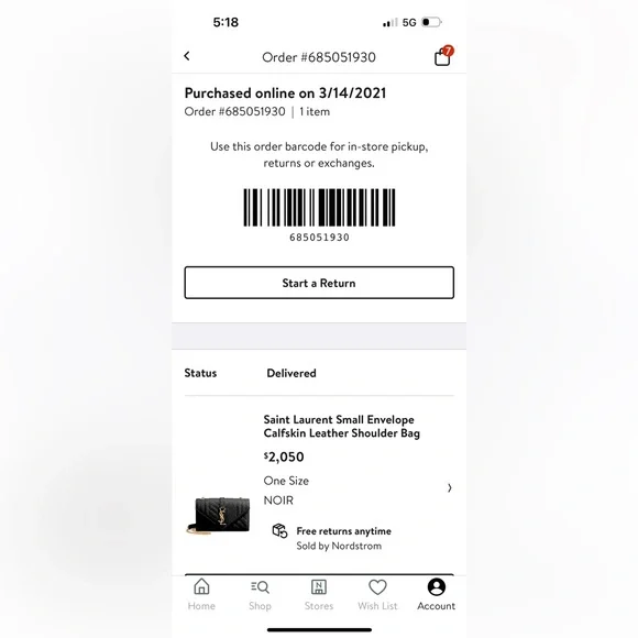 Saint Laurent envelope small chain bag - Picture 9 of 10